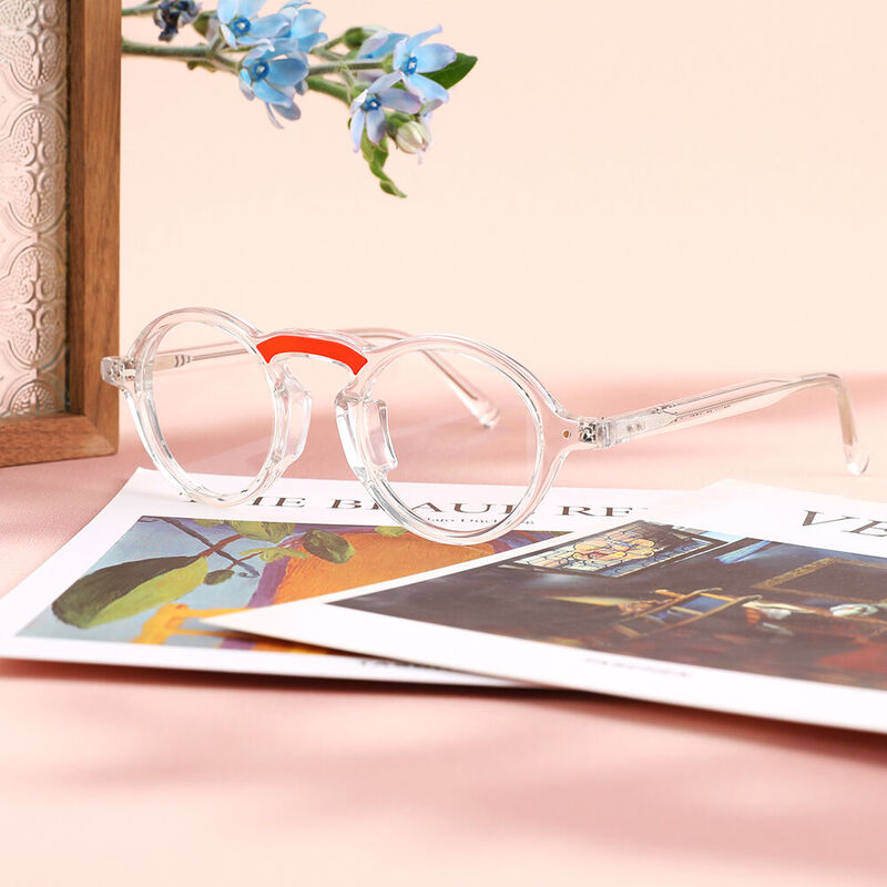 Ciro Round Clear Glasses