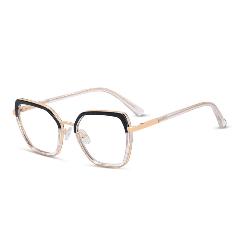 Barrie Cat Eye Black Clear Glasses