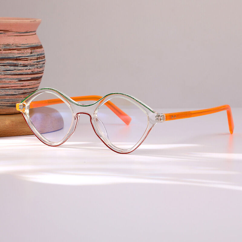 Kanina Oval Orange Glasses