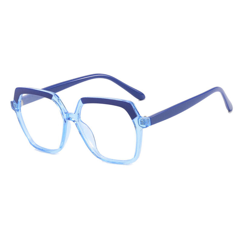 Erne Geometric Blue Glasses