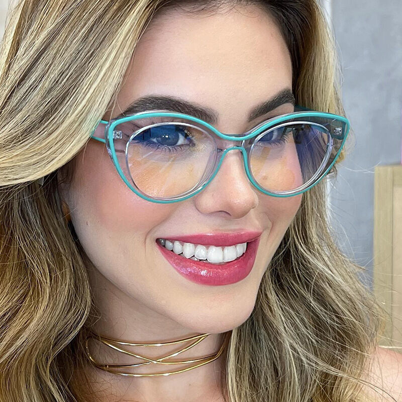 Gloria Cat Eye Blue Glasses