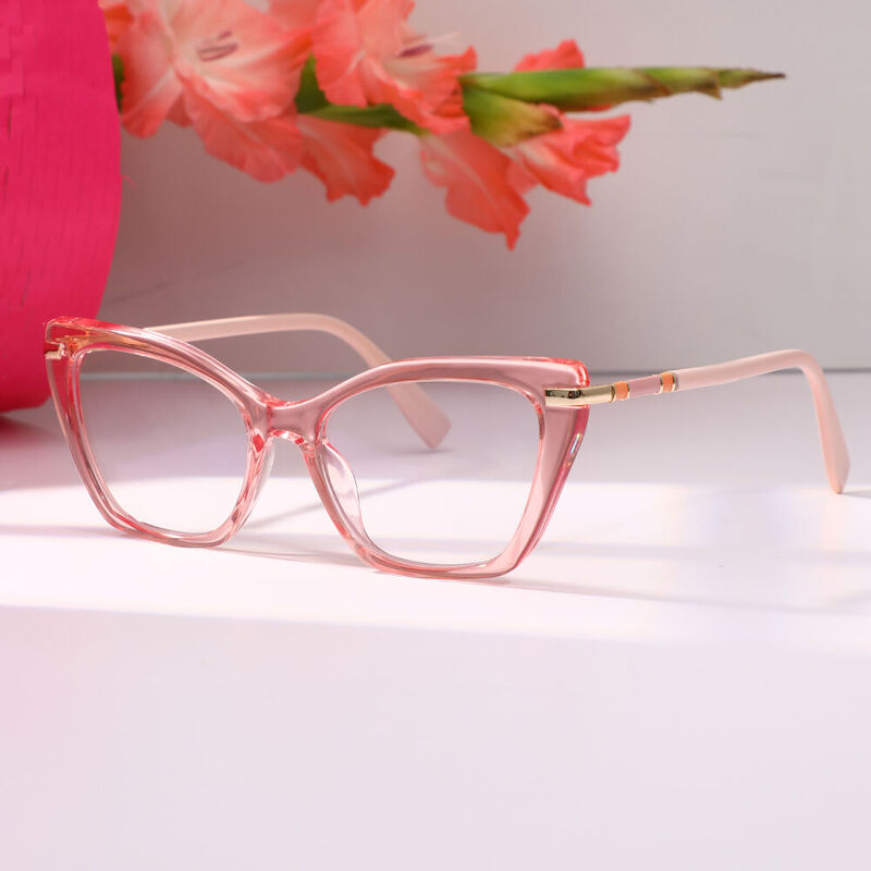 Zacharie Cat Eye Pink Glasses