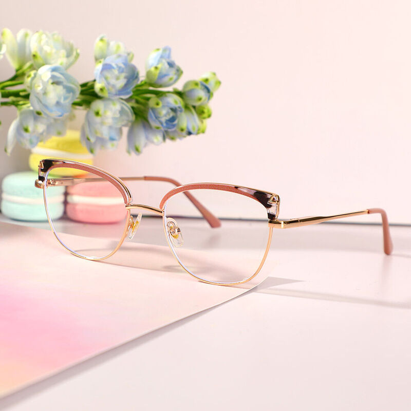 Patiencie Cat Eye Brown Glasses