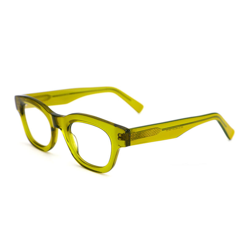 Motley Square Green Glasses