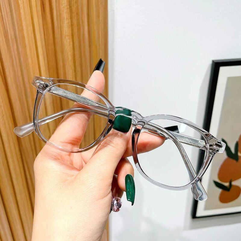 Scripps Round Gray Glasses