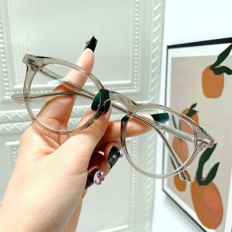 Catharine Round Brown Glasses