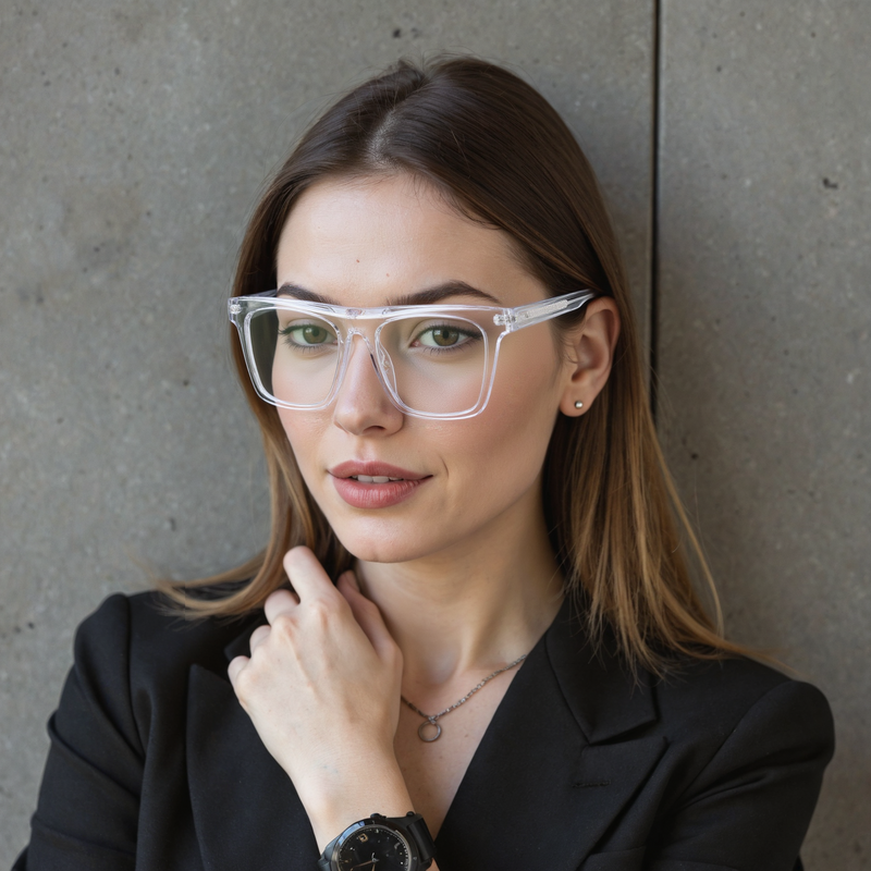 Deep Insight Quadratische Klare Brille
