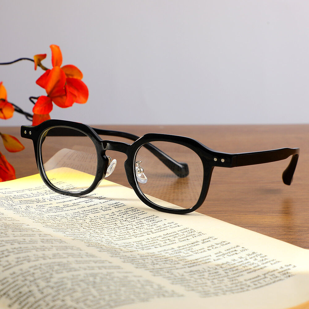 Dave Quadratische Schwarze Brille