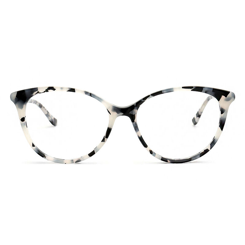 Lesley Round White Tortoise Glasses - Aoolia.com