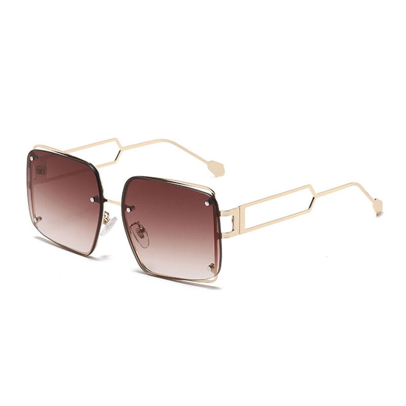 Dottie Square Brown Sunglasses