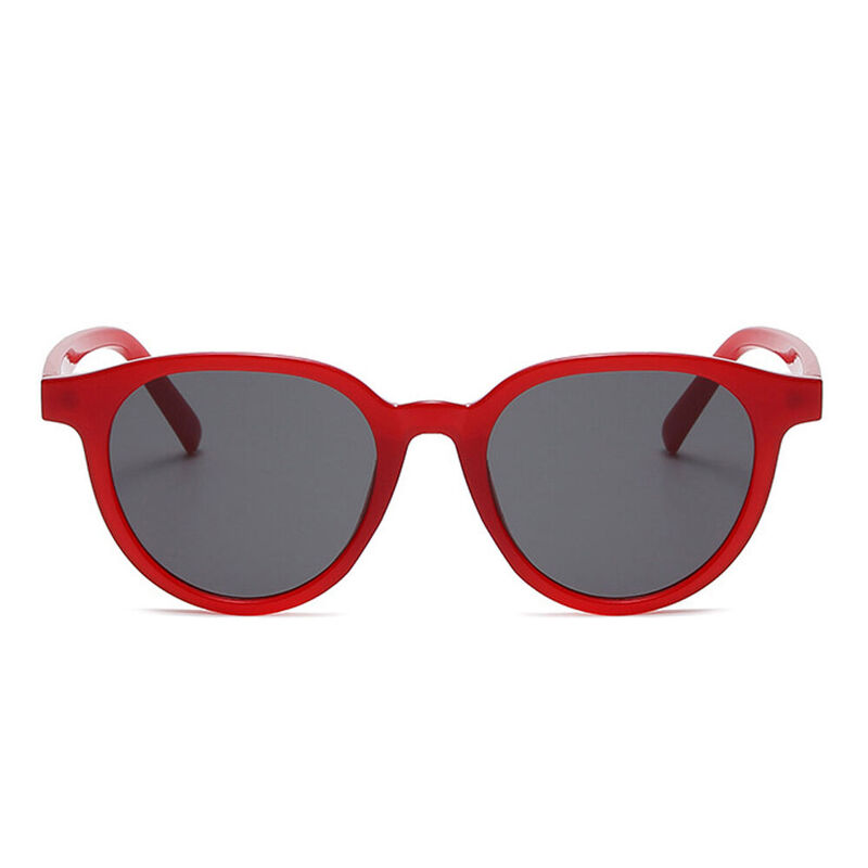 Frankie Round Red Sunglasses