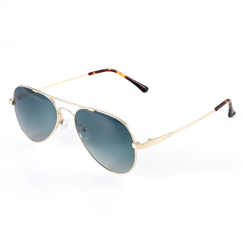 Harper Aviator Green Sunglasses