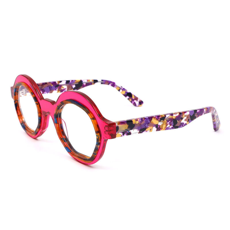 Evan Round Pink Glasses