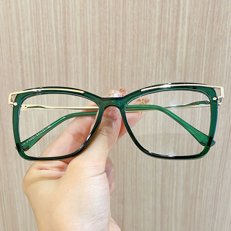 Anderio Cat Eye Grüne Brille