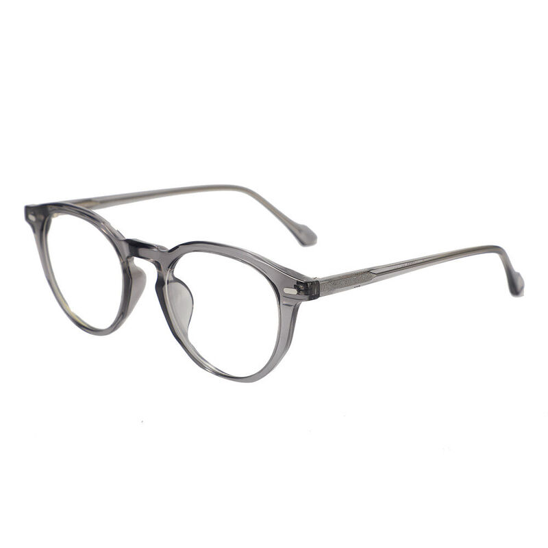 Catharine Round Gray Glasses