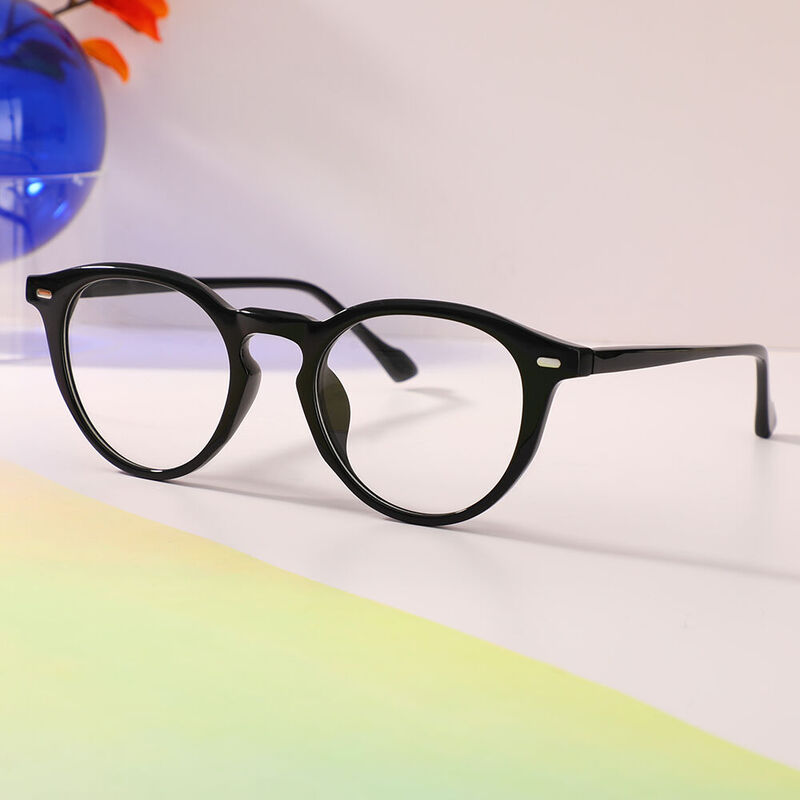 Catharine Round Black Glasses