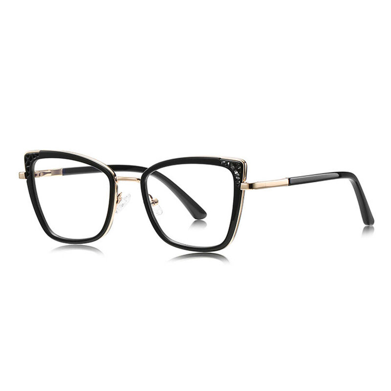 Viola Cat Eye Black Glasses
