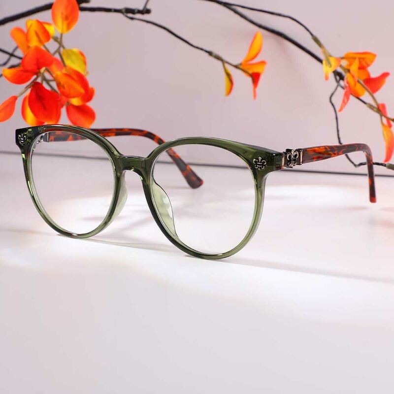 Veromca Round Green Glasses