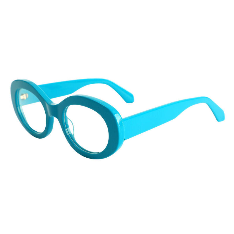 Donahue Oval Blue Glasses