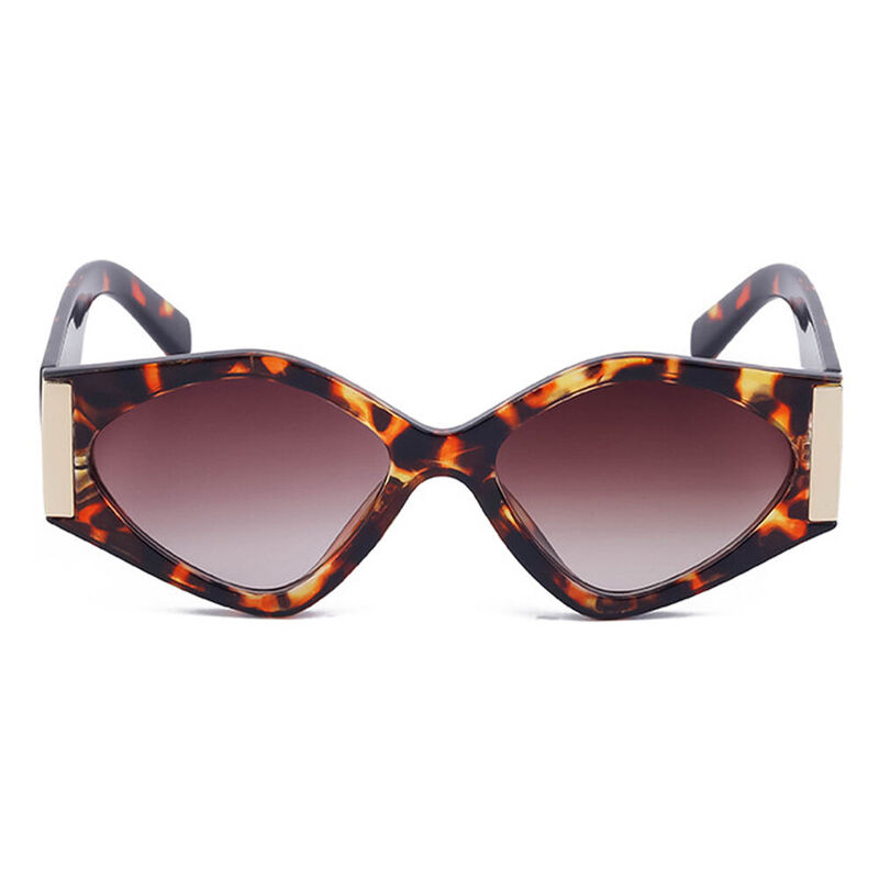 Stephanie Geometric Tortoise Sunglasses