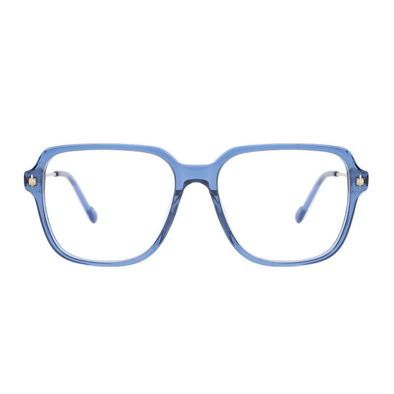 Modesty Square Blue Glasses