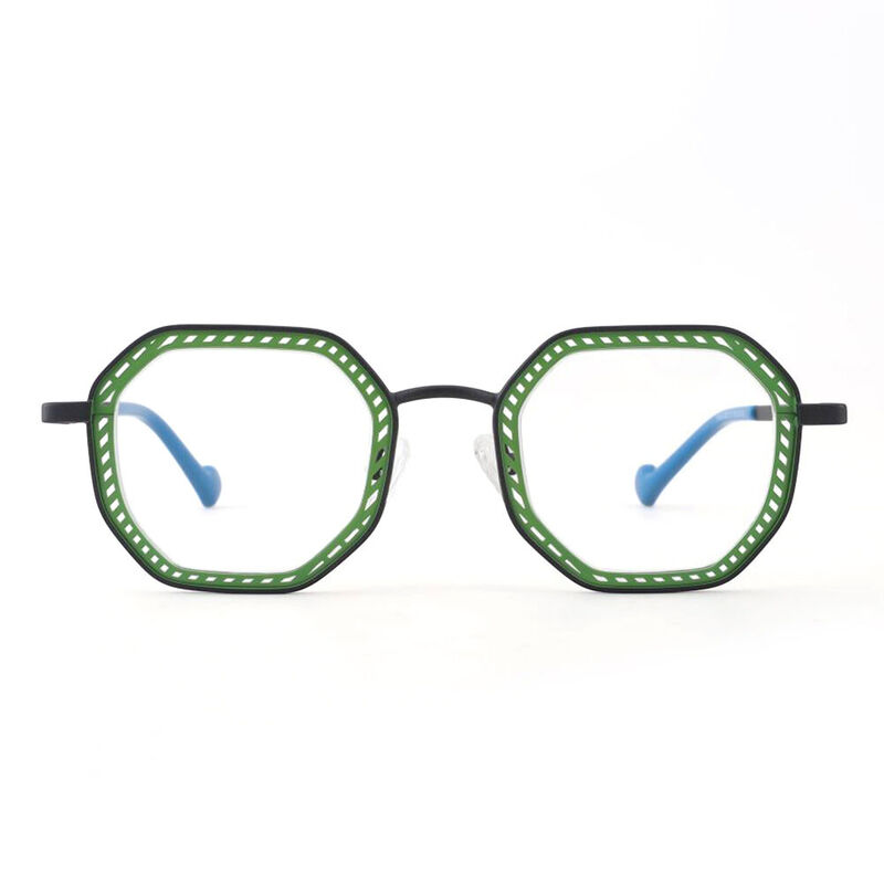 Wilcox Geometric Green Glasses