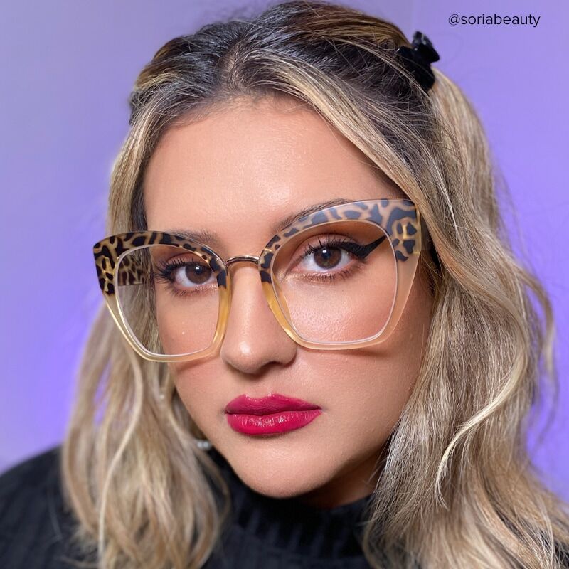 Riccio Cat Eye Leopard Glasses