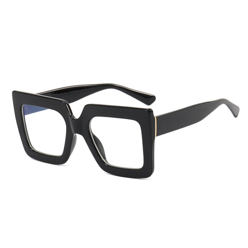 Quie Square Black Glasses