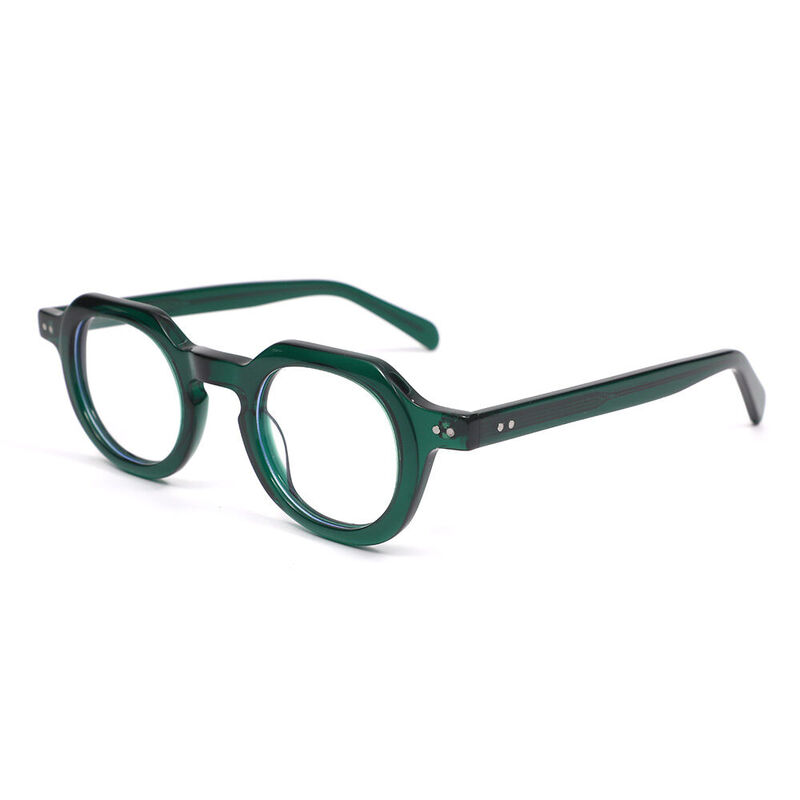 Prima Round Green Glasses