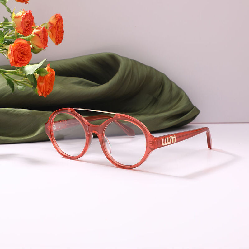 Elme Aviator Red Glasses