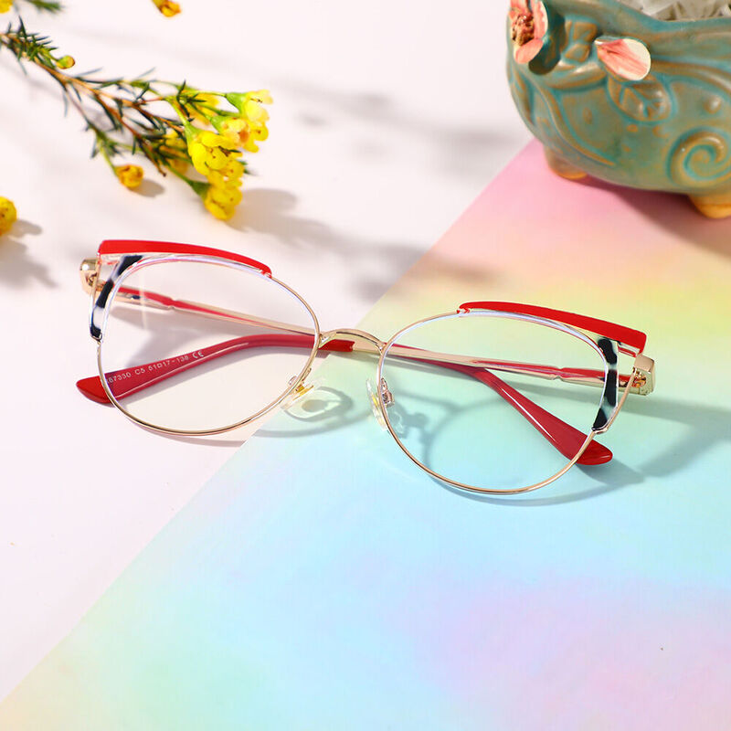 Turner Cat Eye Red Glasses