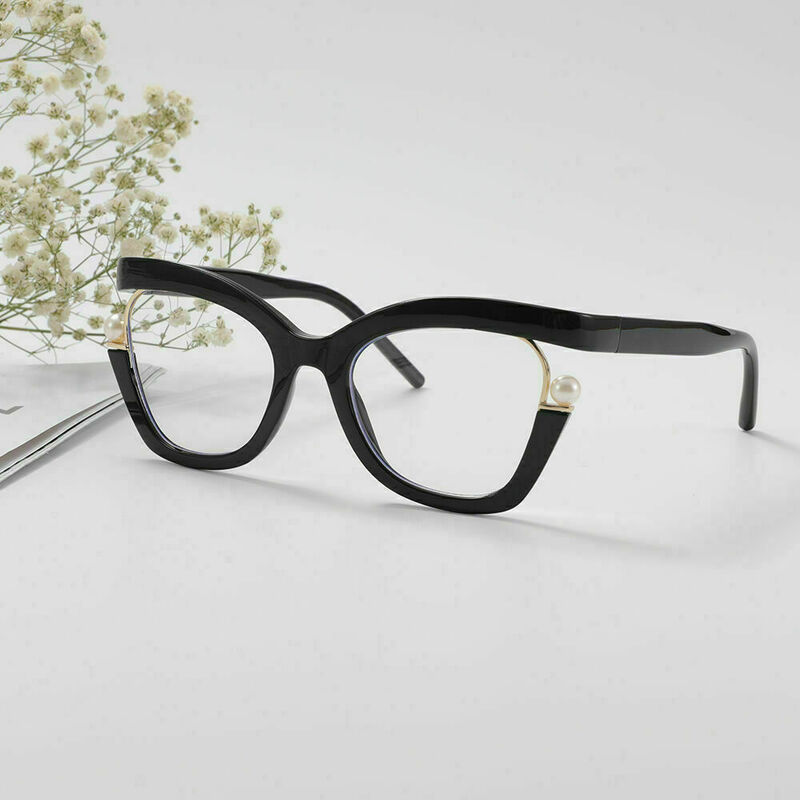 Halona Cat Eye Schwarze Brille