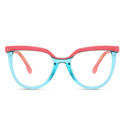 Eleanore Cat Eye Pink Blue Glasses