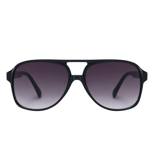 Ashton Aviator Square Black Grey Sunglasses