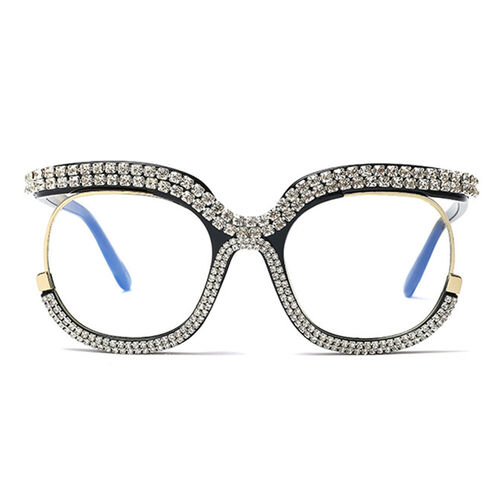 Nydia Round Black Glasses - Aoolia.com