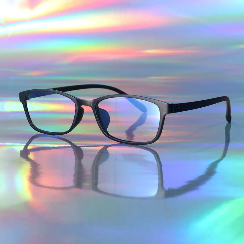 Marine Rectangle Black Glasses