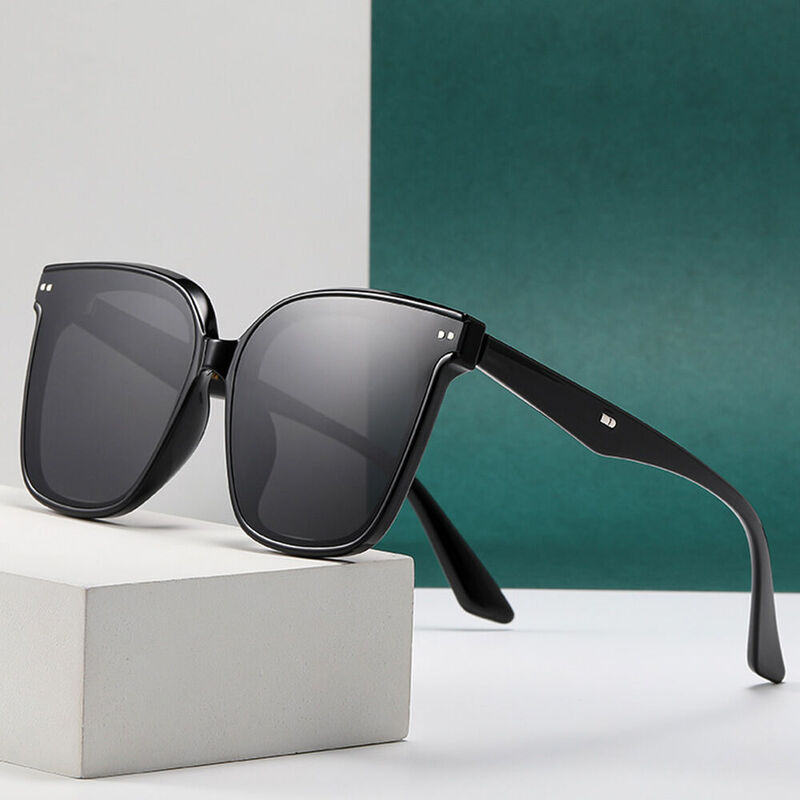 Rhoda Square Black Sunglasses