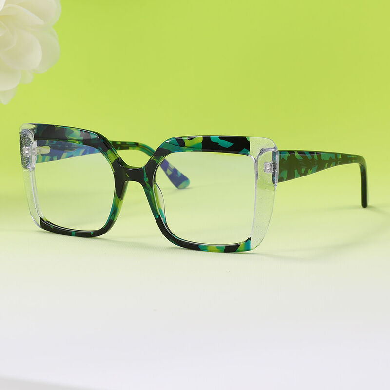 Hearst Cat Eye Green Glasses