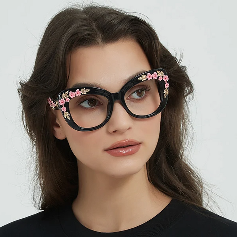 Roneld Cat Eye Black Glasses