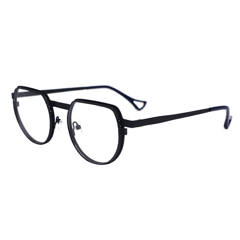 Albec Oval Black Glasses