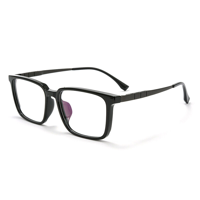 Celest Rechteckige Schwarze Brille