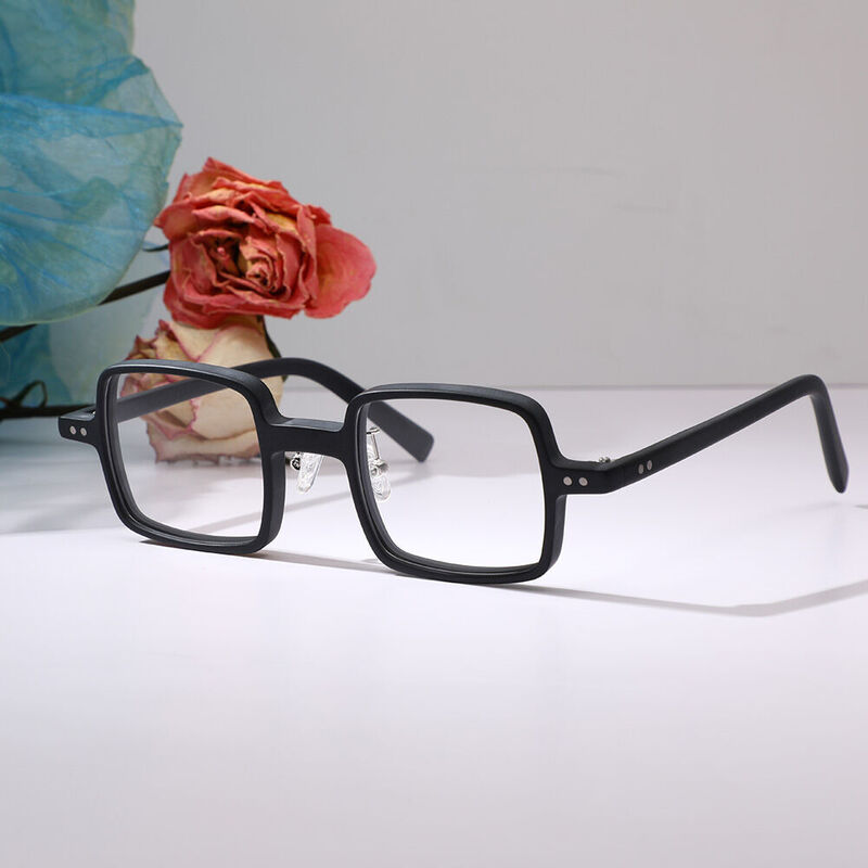 Marjory Square Black Glasses