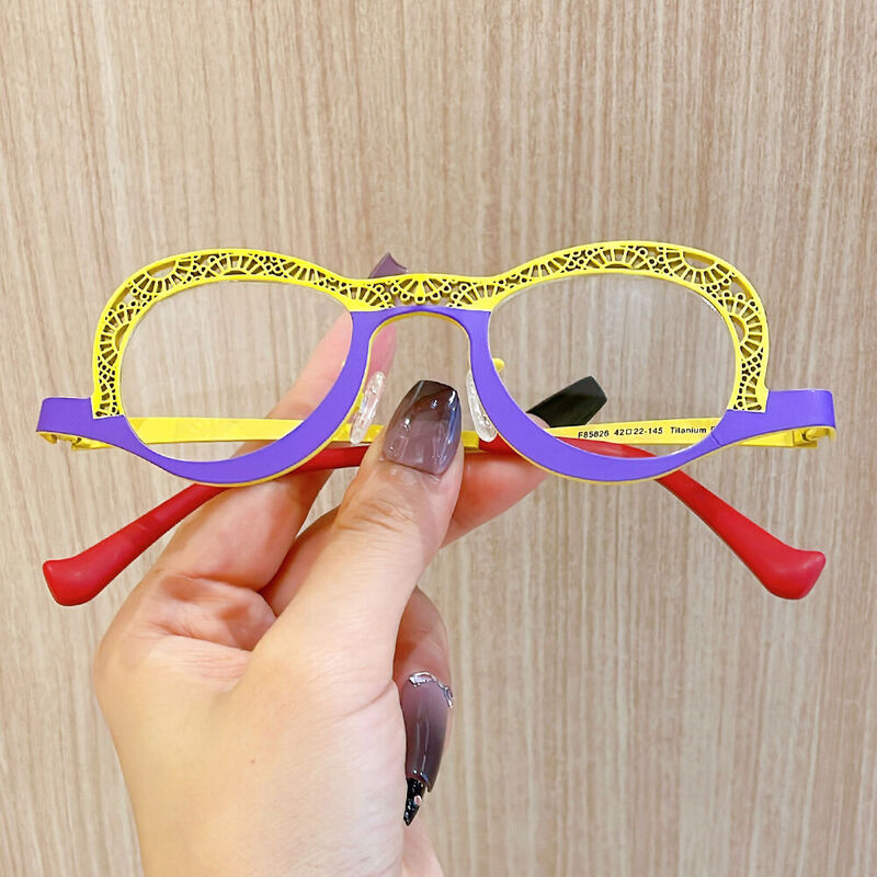 Sophy Oval Yellow Glasses