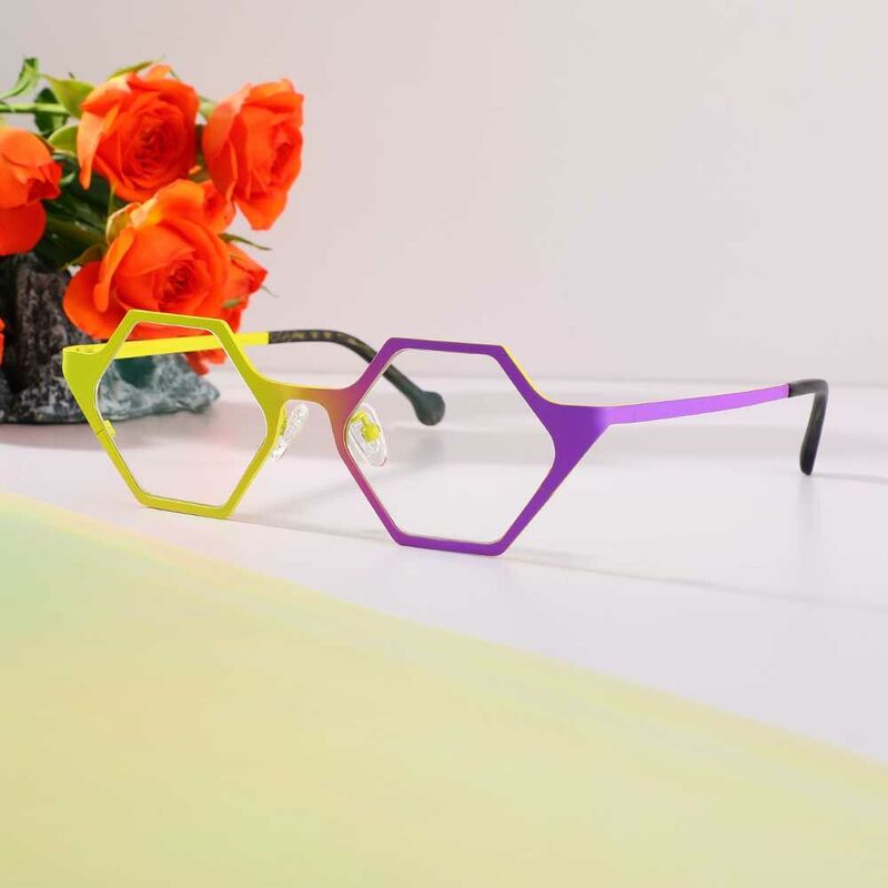 MacArthu Geometrische Lila Brille