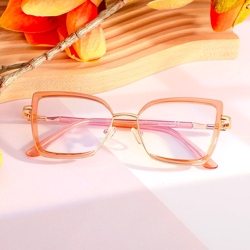 Madeline Cat Eye Pink Glasses