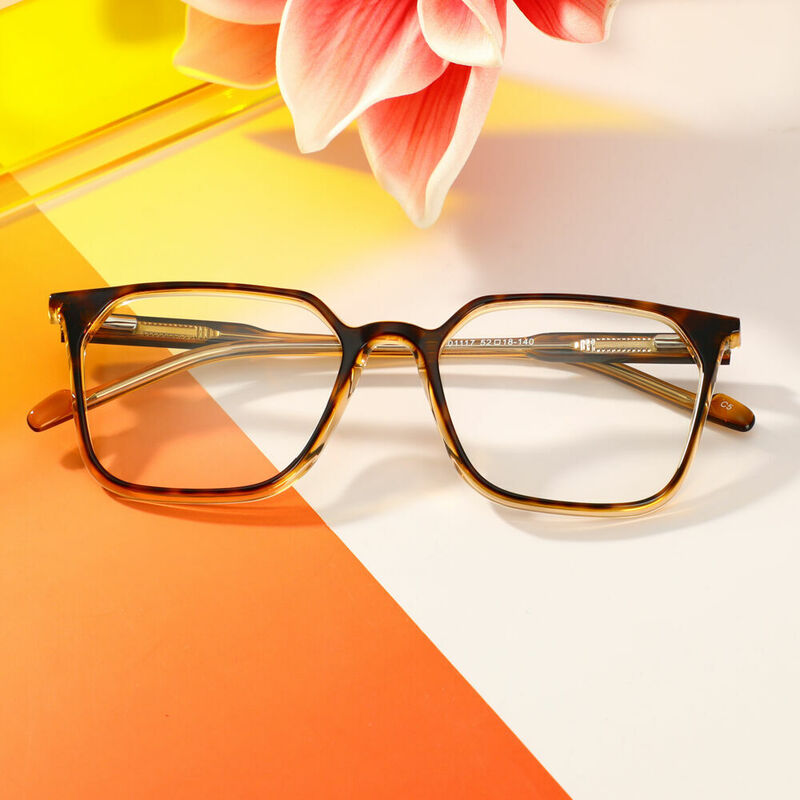 Evan Square Tortoise Glasses