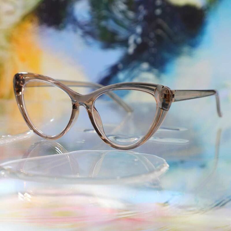 Pearl Cat Eye Braune Brille