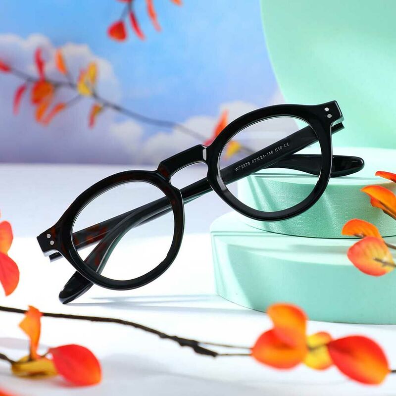 Lunettes de Vue Donahue Ronde Noir
