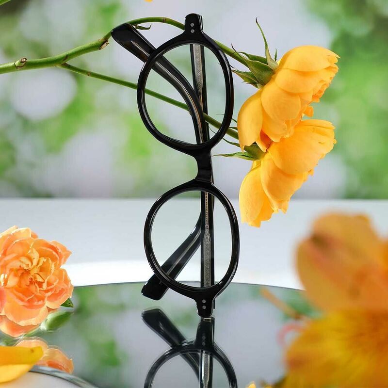 Dwight Oval Black Glasses
