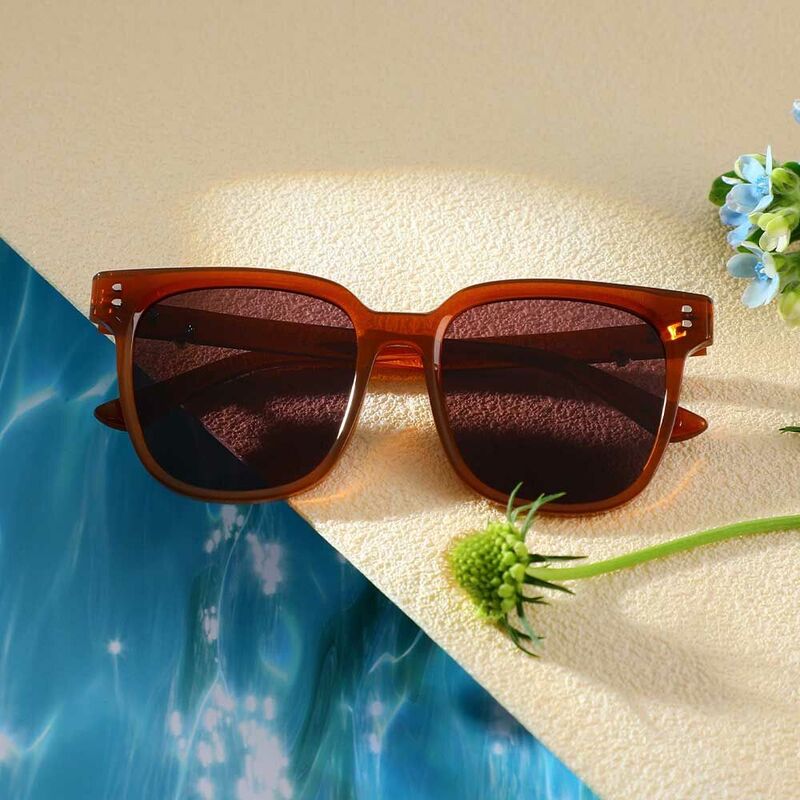 Rosalind Square Purple Sunglasses